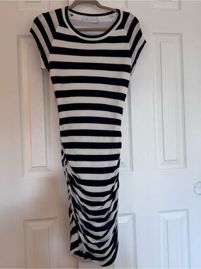 A.L.C. Black & White Striped Mini Dress
